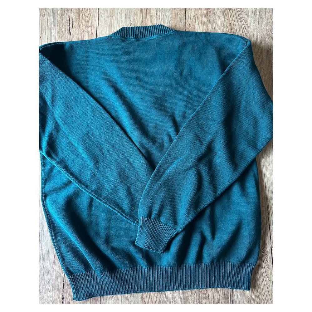 Andrew Rohan Vtg Green V Neck Sweater Size Large - Picture 7 of 7